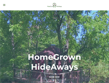 Tablet Screenshot of homegrownhideaways.org